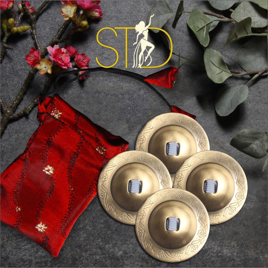 Finger Cymbals / Zills Gold finish 100% Brass 4 pcs Set