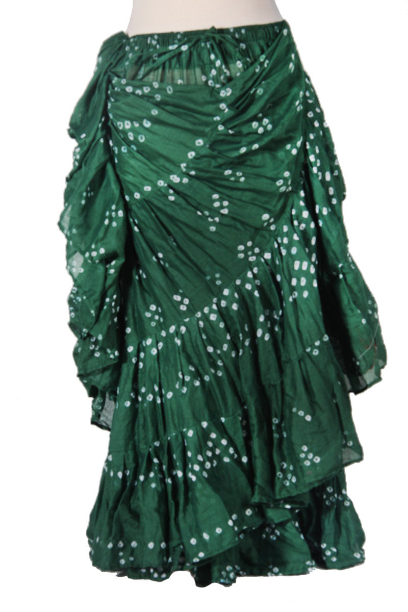 Jaipur white dot skirt green WLS