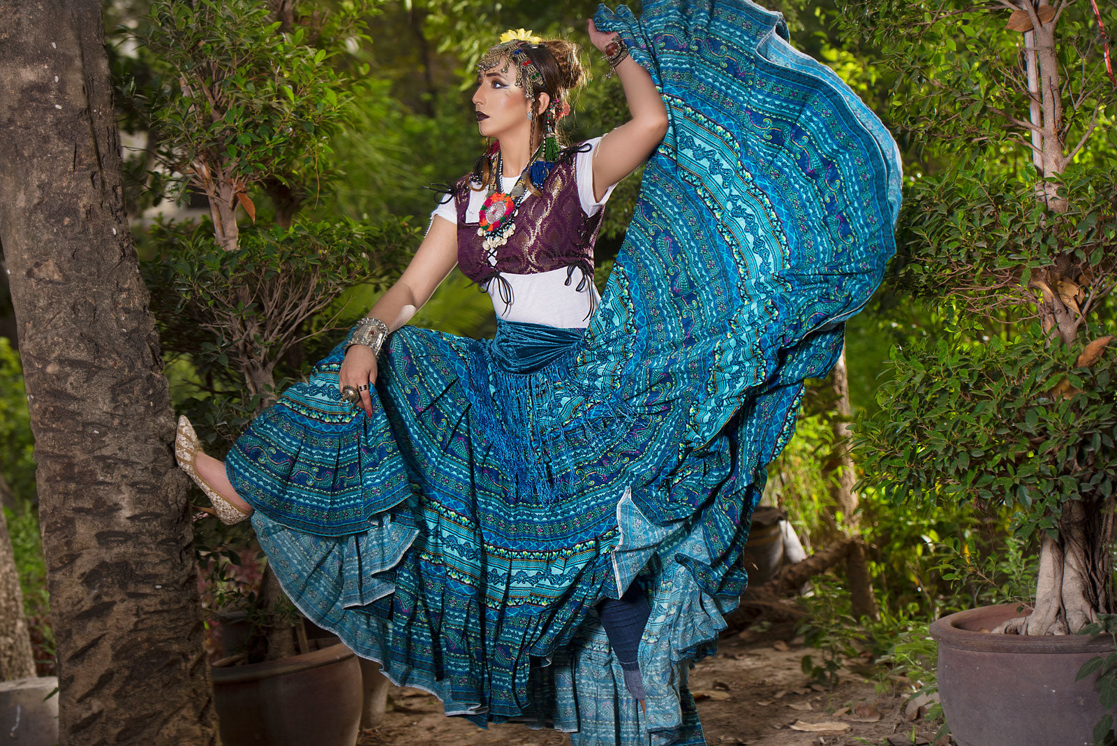 Digital Printed Skirt sky WLS