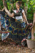 Digital print skirt blue ocean WLS