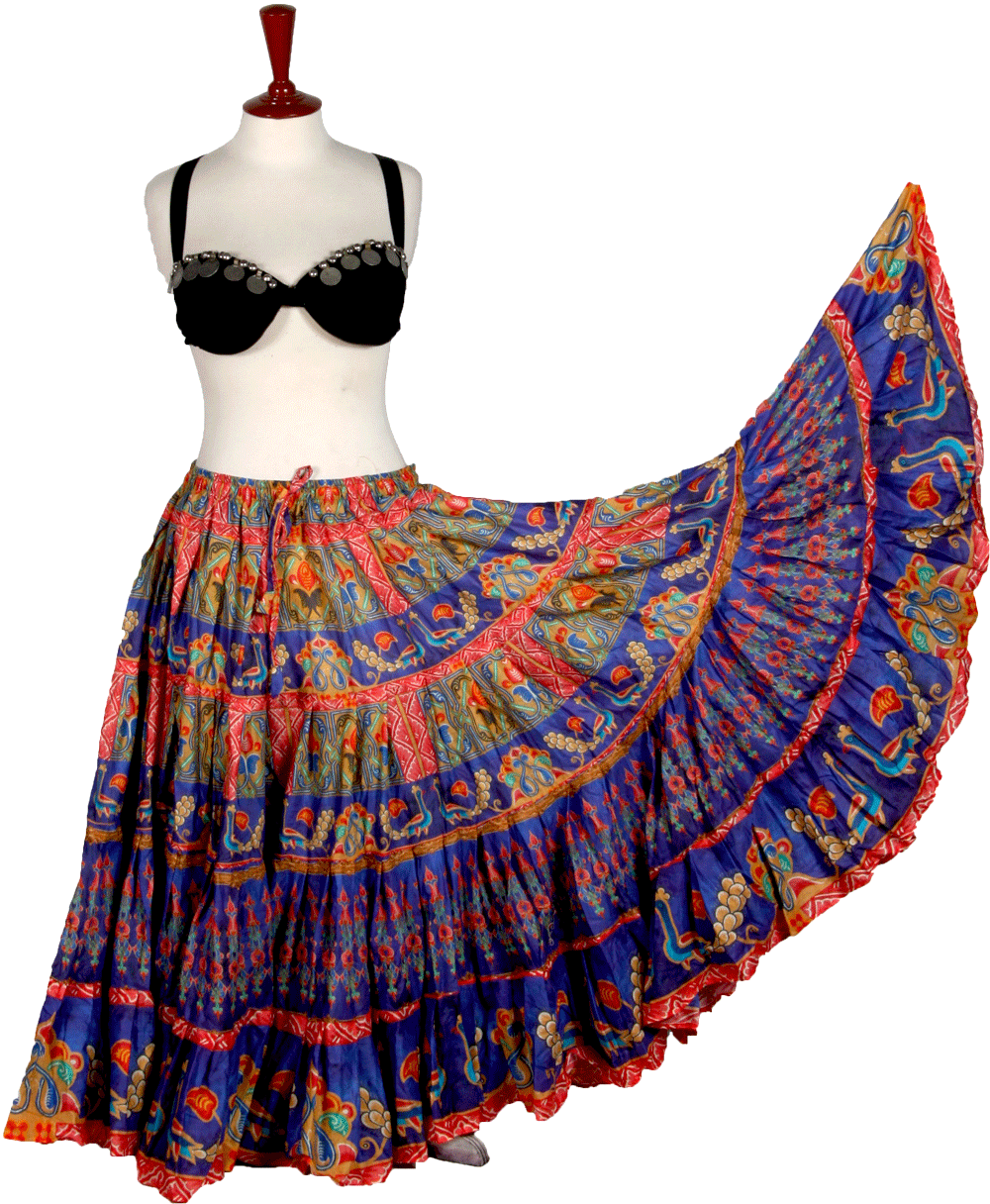Digital print skirt deep ocean WLS