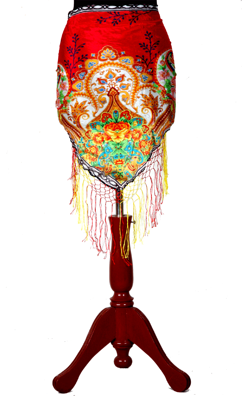 Digital printed Russain Silk Hip scarf