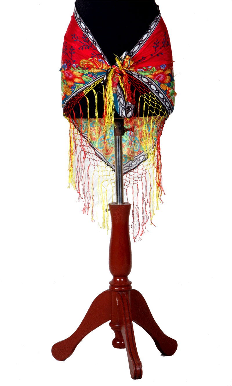 Digital printed Russain Silk Hip scarf