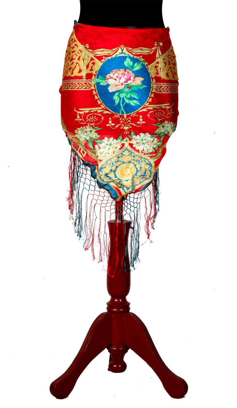 Digital printed Russain Silk Hip scarf Beauty