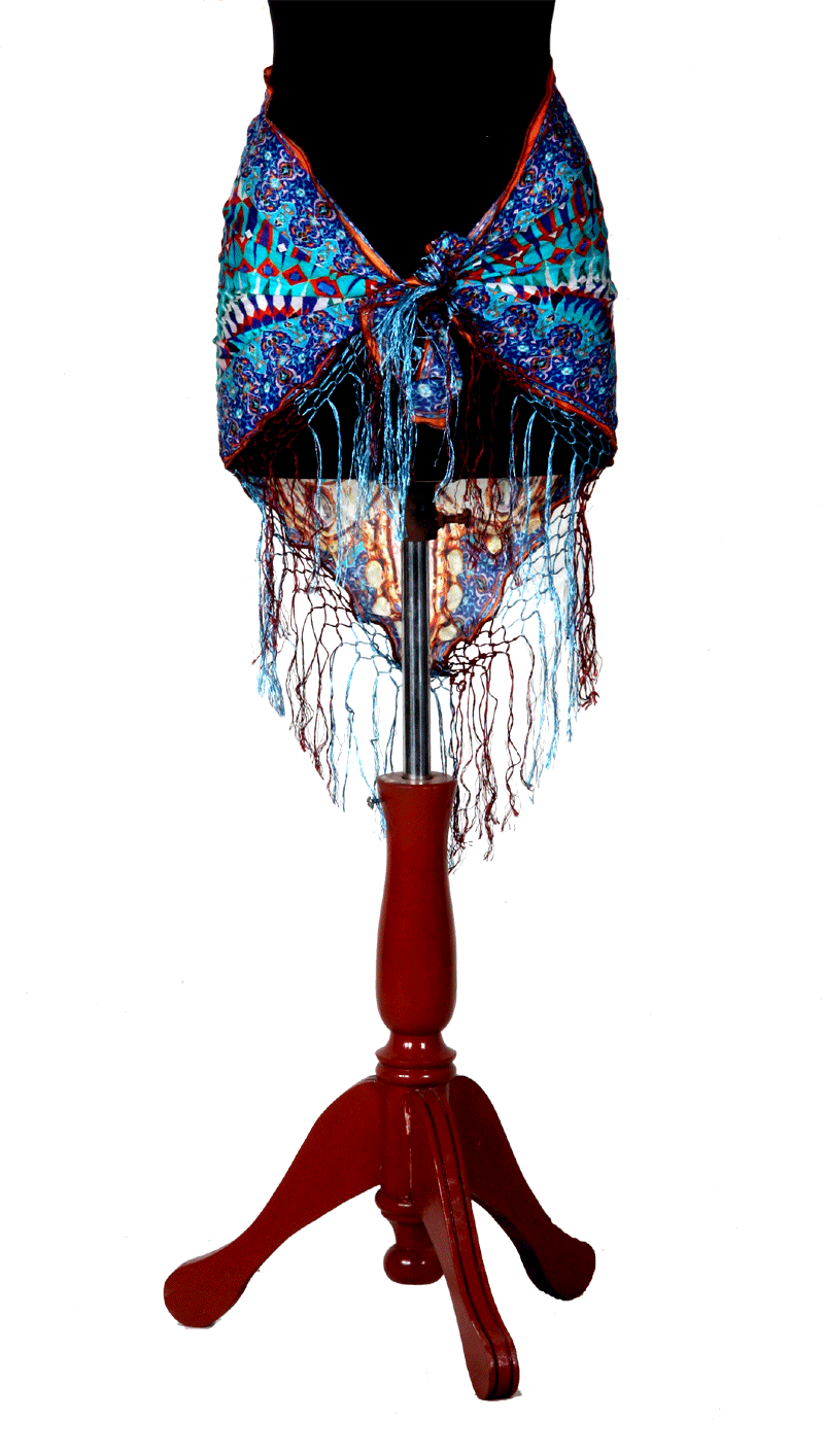 Digital printed Russain Silk Hip scarf