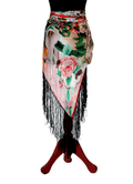 Digital print real silk hipscarf WS