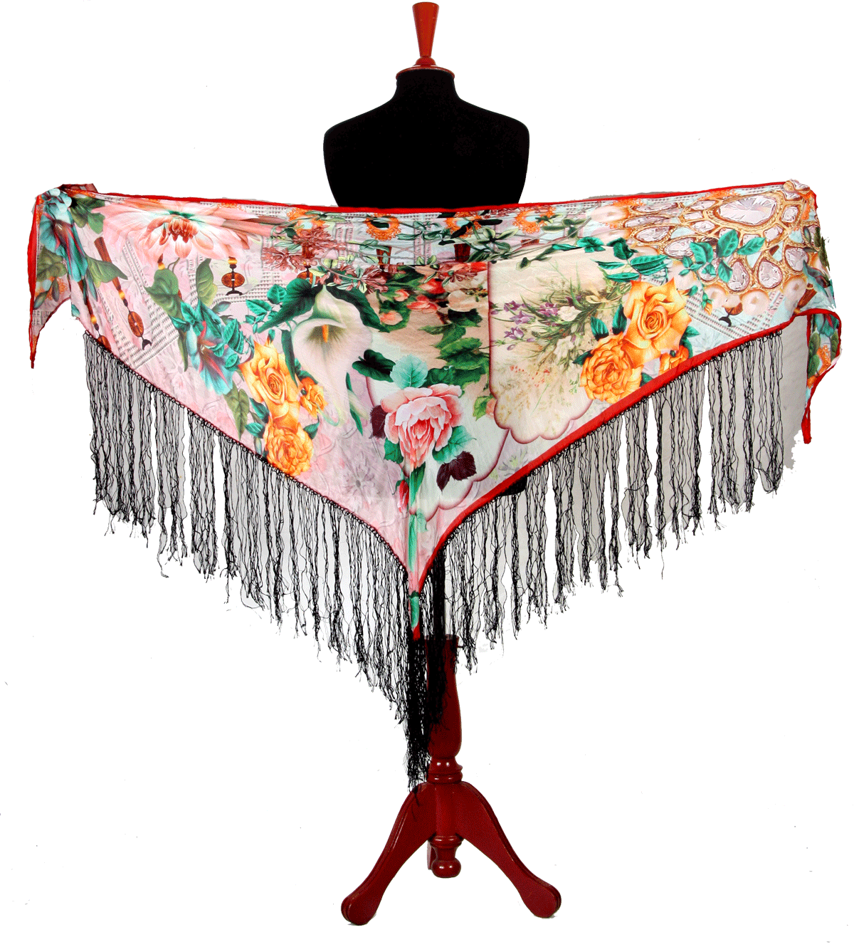 Digital print real silk hipscarf WS