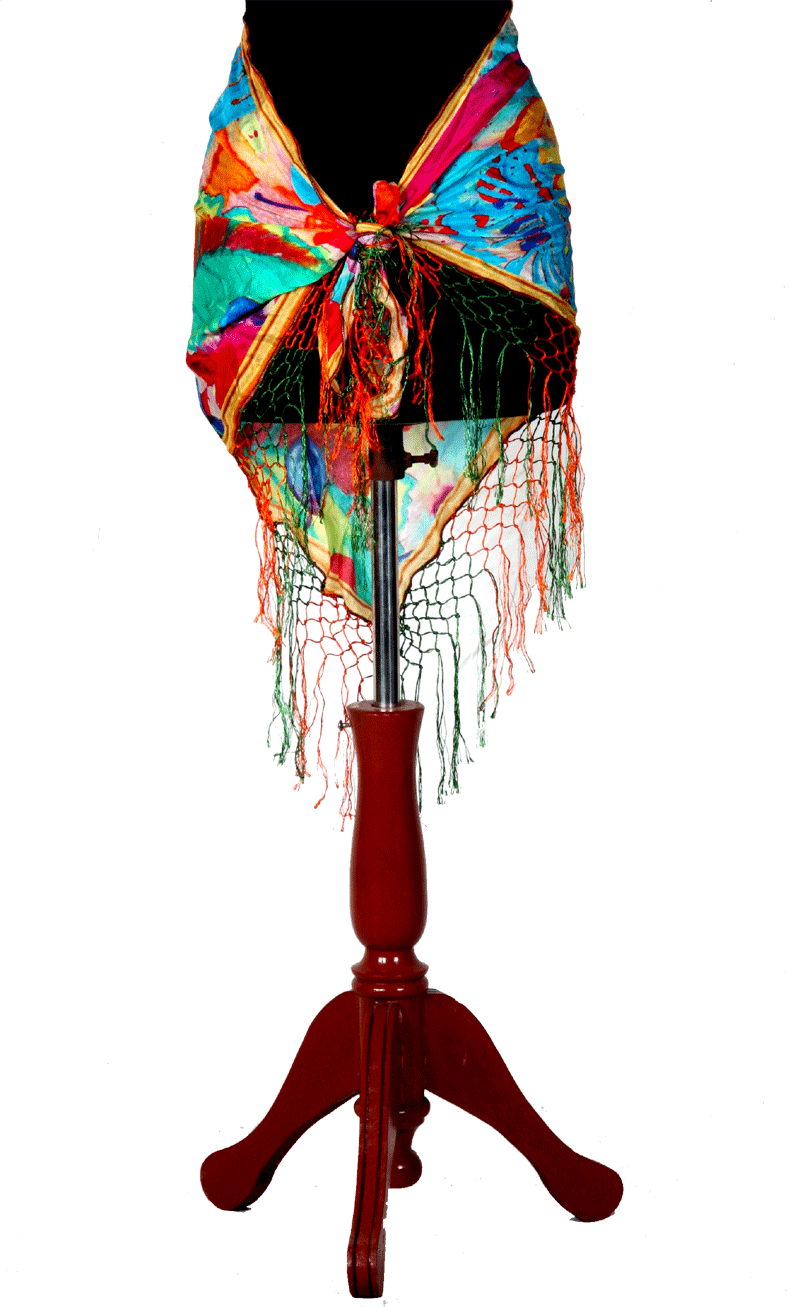 Digital printed Russain Silk Hip scarf