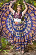 Digital print Skirt unique art blue