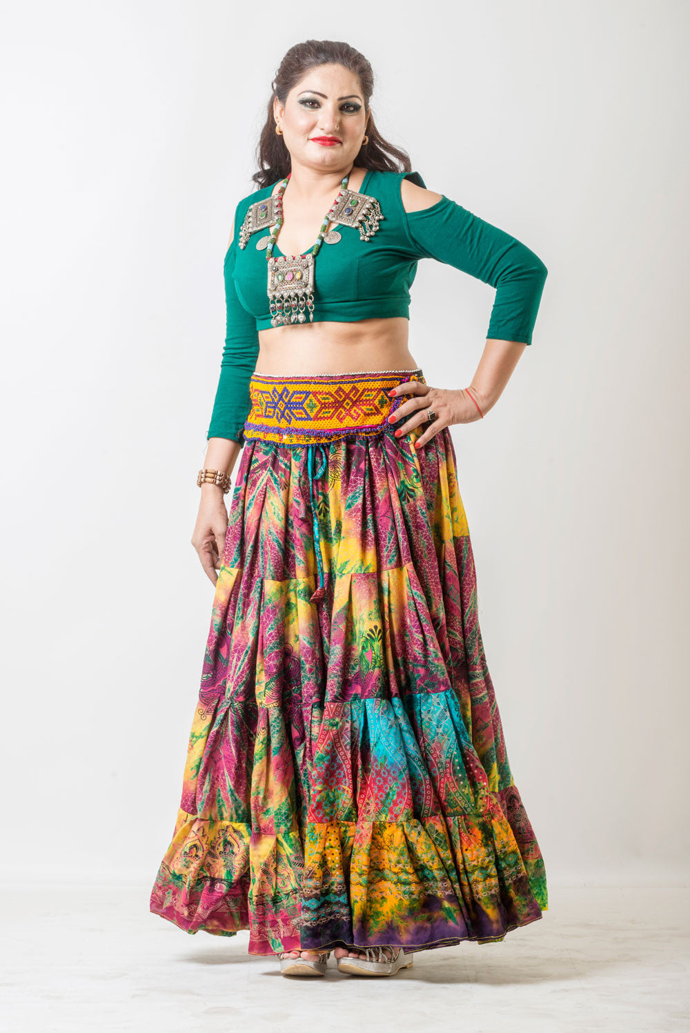 Block print skirt Spring