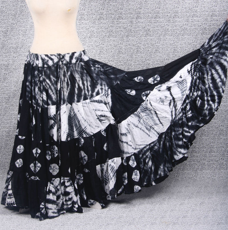 Jaipur Fusion skirt black white