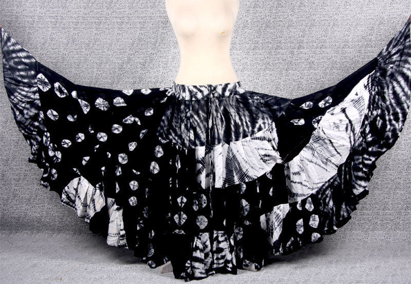 Jaipur Fusion skirt black white
