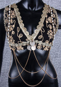 Halter Top Black/Gold