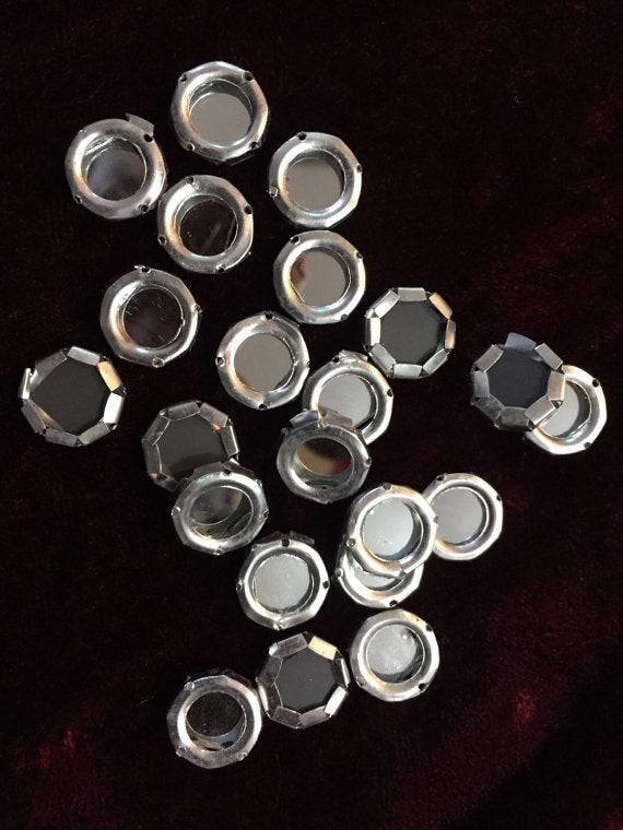 Silver Small Mirrors 140 Pcs WS