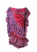 Hyderabadi design skirt Blue/Burgundy