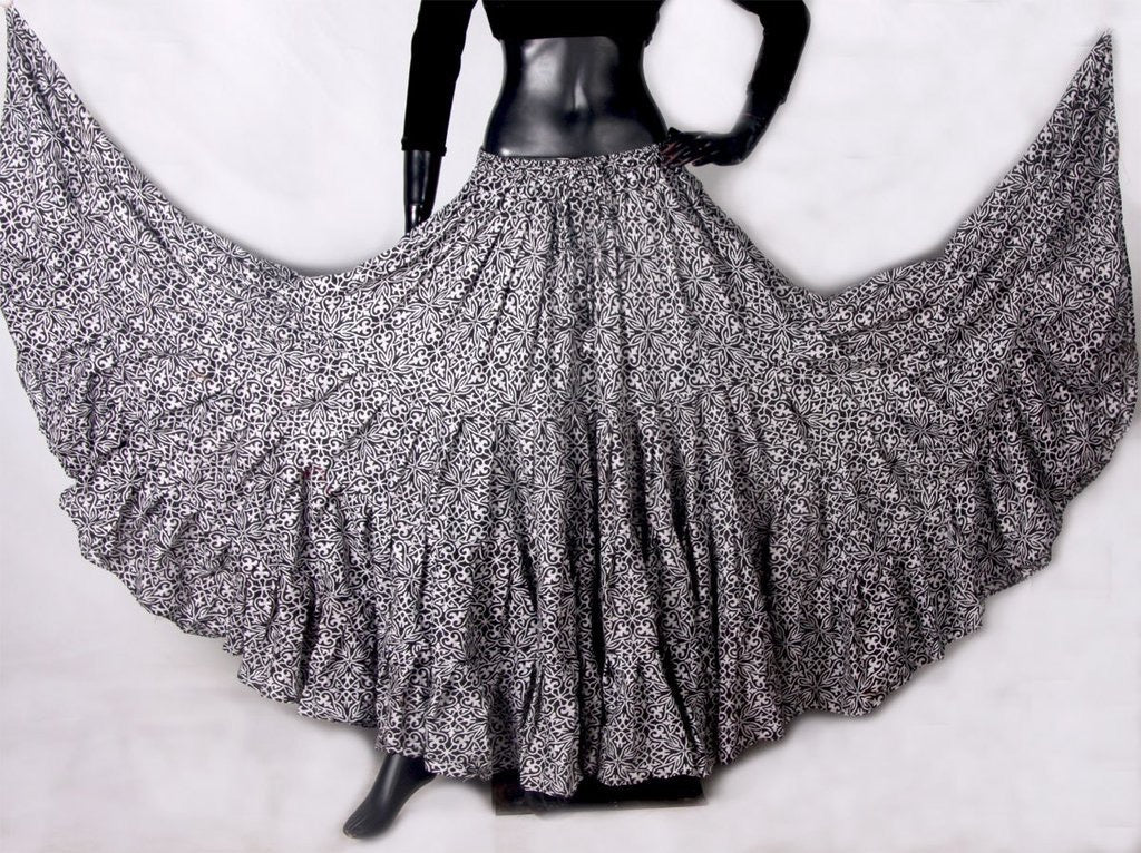 Digital Printed Skirt black/white