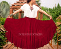 Solid color Skirt burgundy 100% cotton WLS