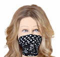 Face cloth mask black white