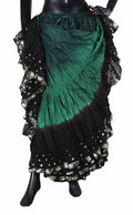 Wow Sari Bindi border Skirt green/black WLS