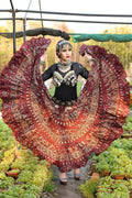 Block print skirt burgundy beauty WLS