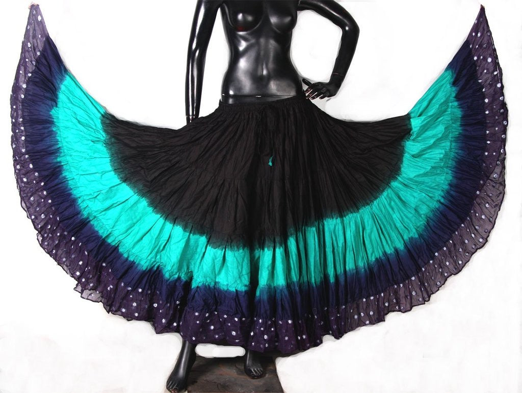 Wow Sari Bindi border Skirt black/turquoise/purple WLS