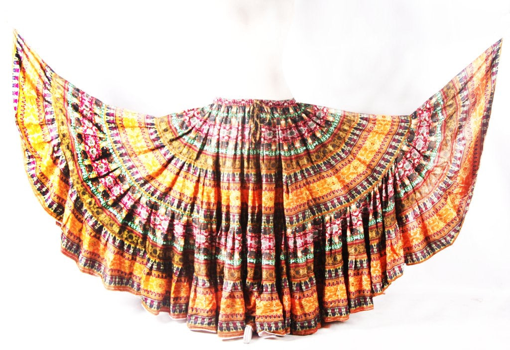 Digital Printed Skirt Mustard Flower