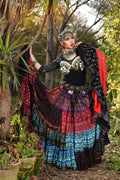 Block print patchwork skirt WLS