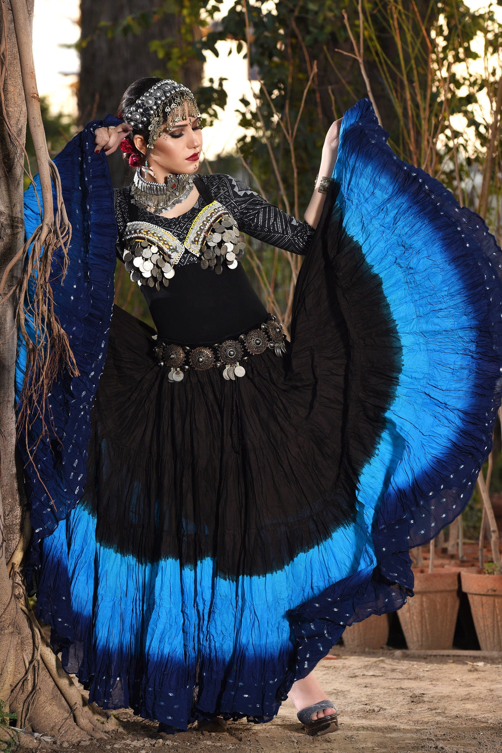 Bindi Border skirt two tone