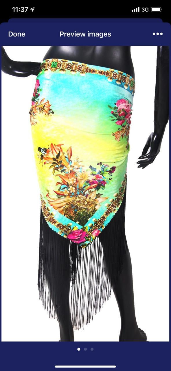 Digital printed hip scarf 100% Grip Silk WS