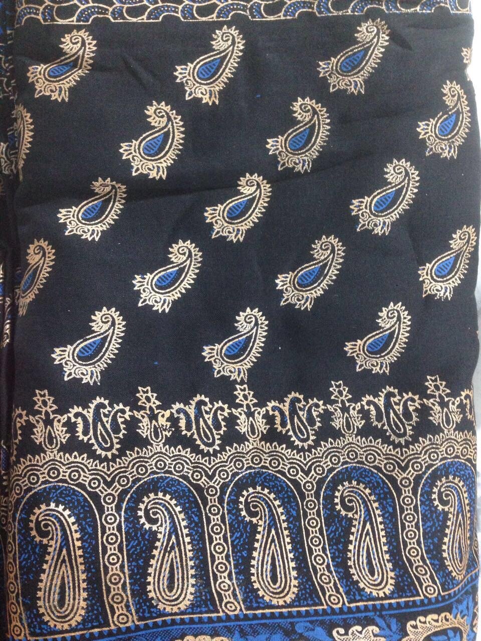 Block print Skirt gold/blue