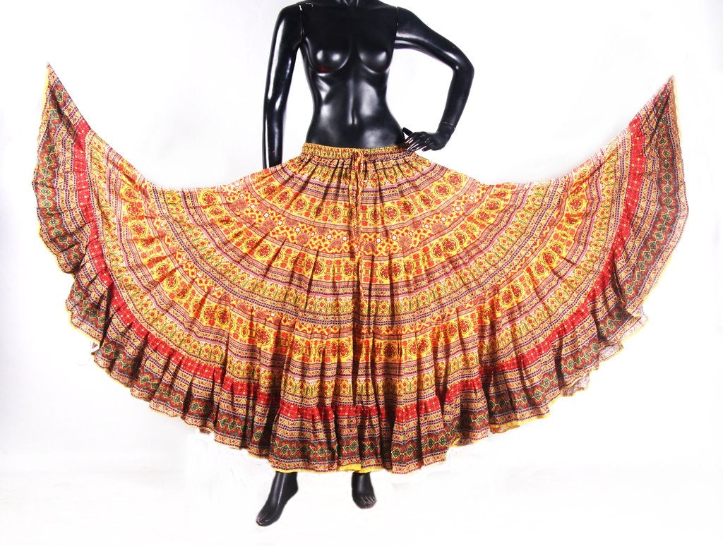 Digital Printed Skirt yellow moon WLS