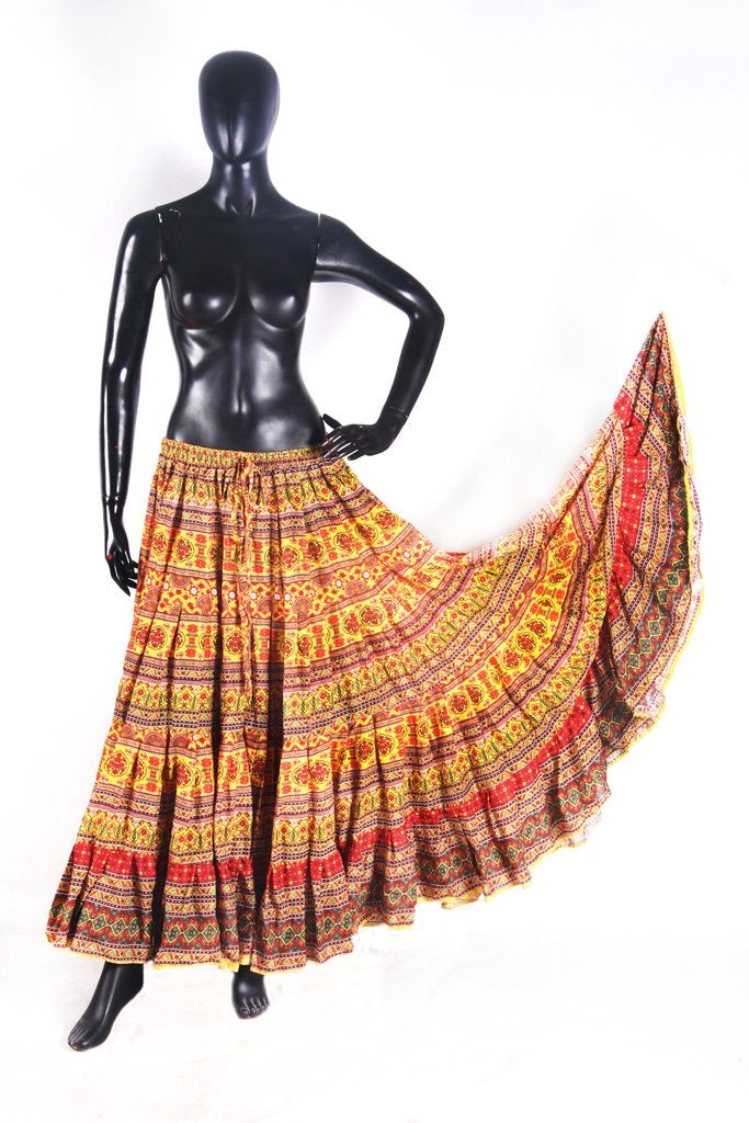 Digital Printed Skirt yellow moon WLS