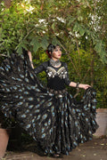 Block print skirt peacock WLS