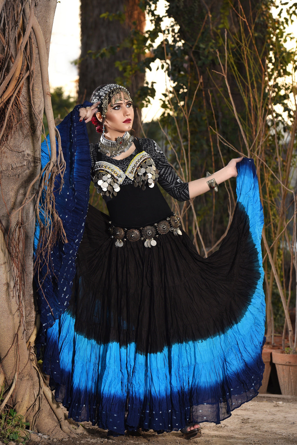 Bindi Border skirt two tone