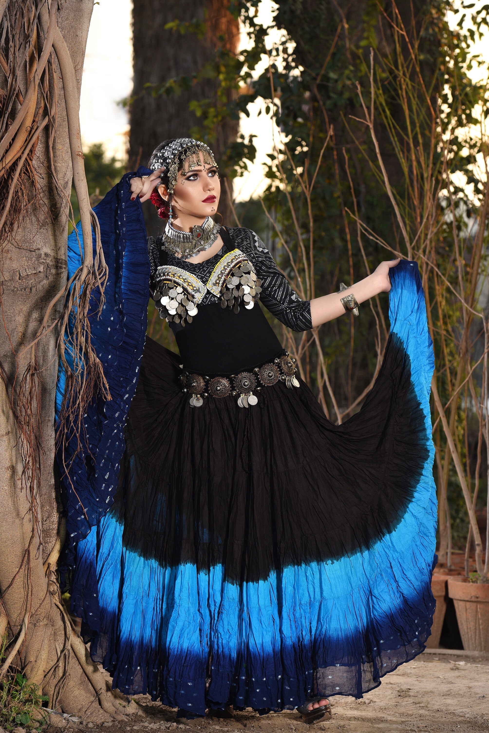 Bindi Border skirt two tone