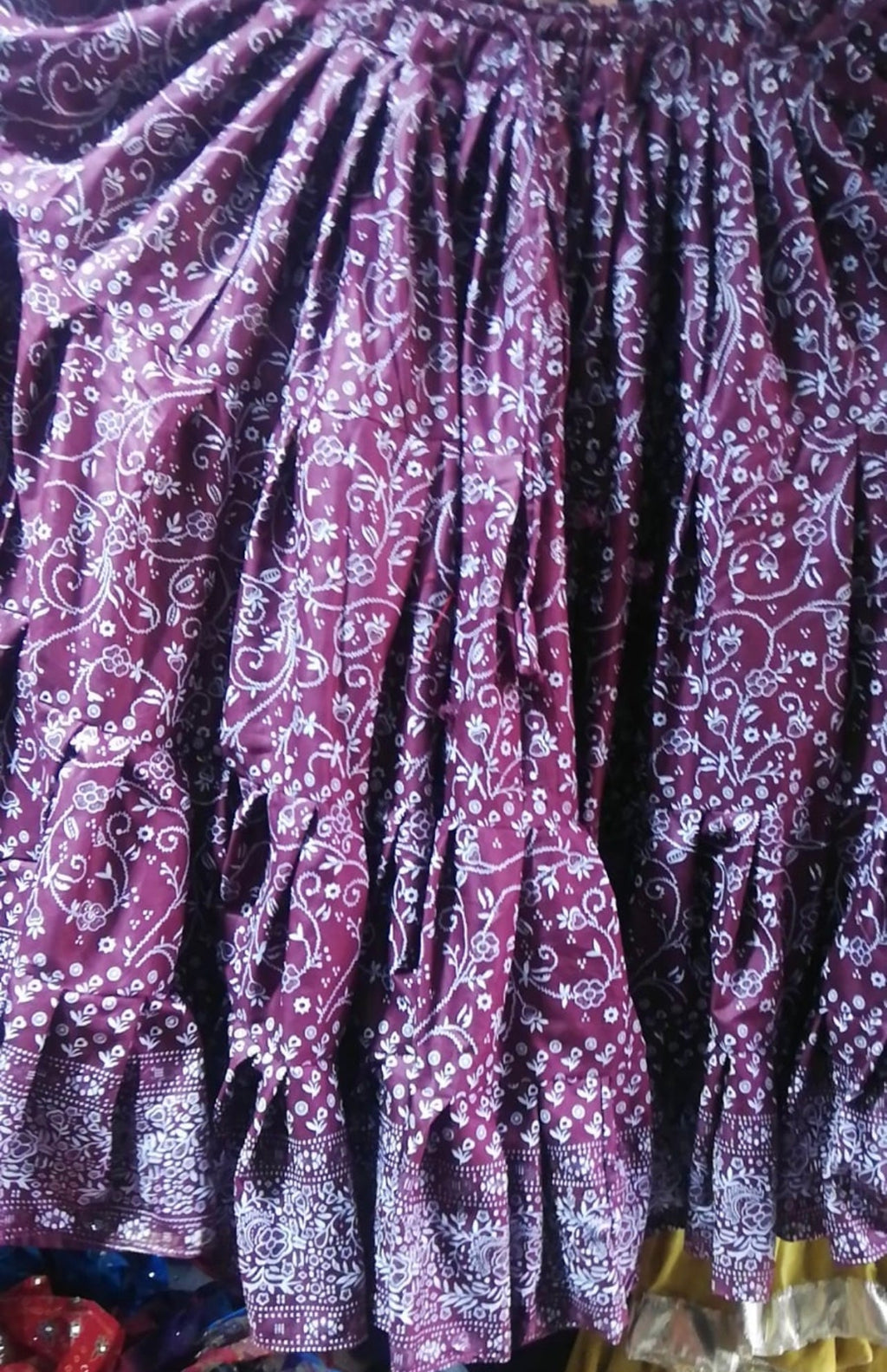 Jodha Maharani Skirt Burgundy WLS