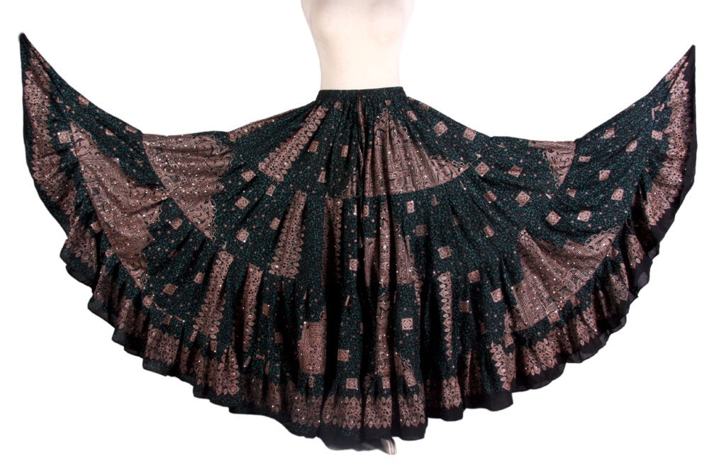 Blockprint Skirt black/beige