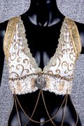 Halter Top Ivory/Gold WS