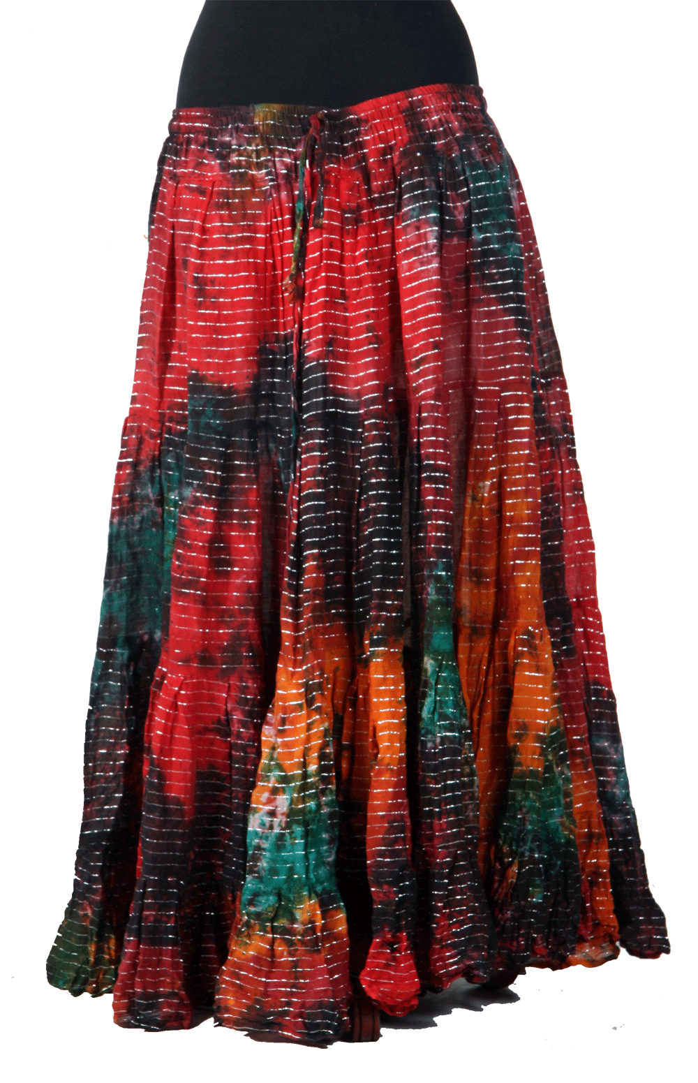 Lurex Marble Tye Dyed Batik skirt Forest WLS