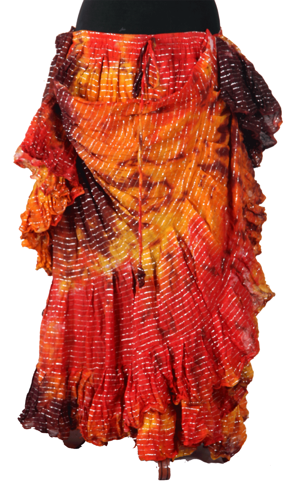 Lurex Marble Tye Dyed Batik skirt Sunset WLS