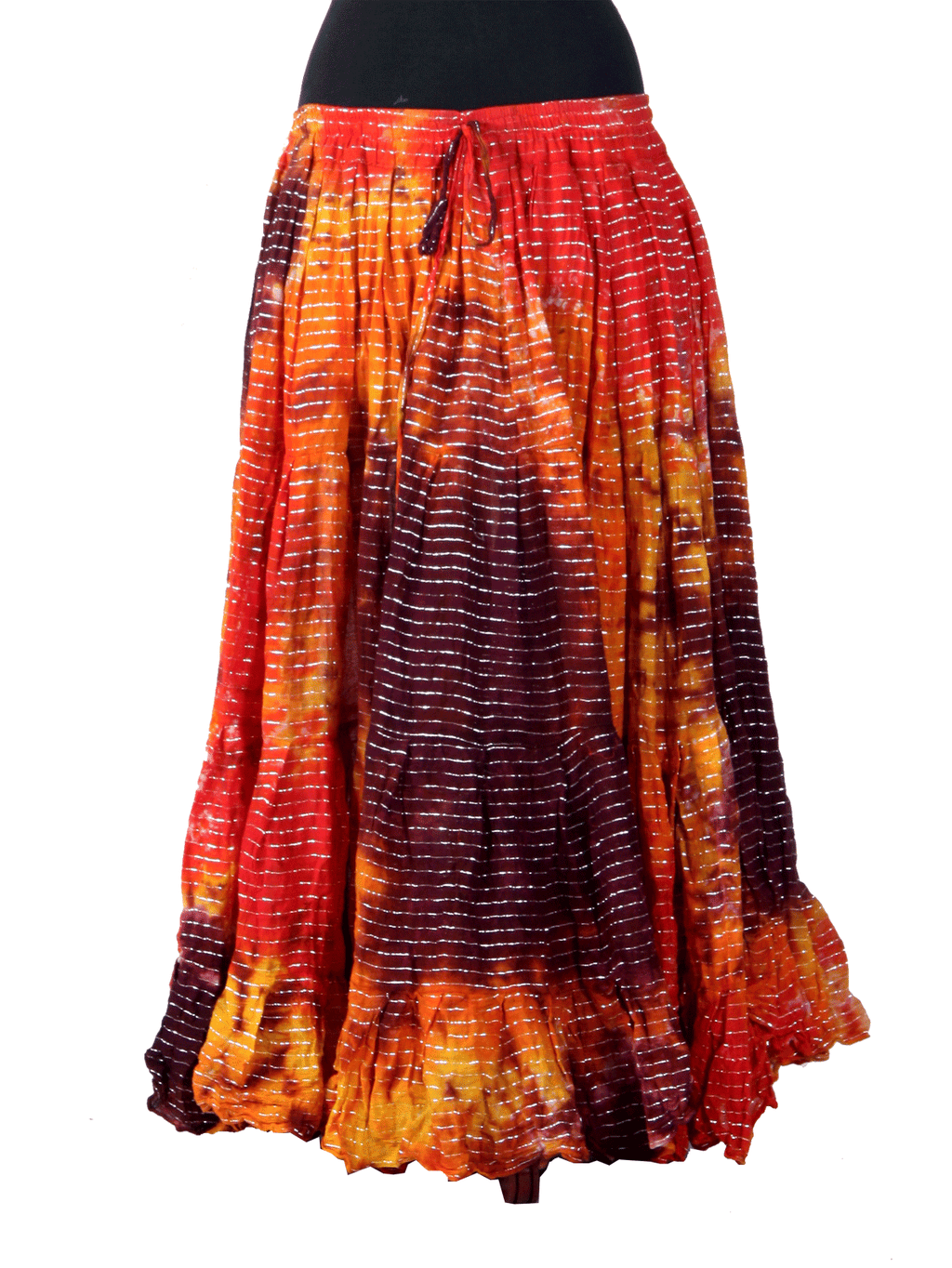 Lurex Marble Tye Dyed Batik skirt Sunset WLS