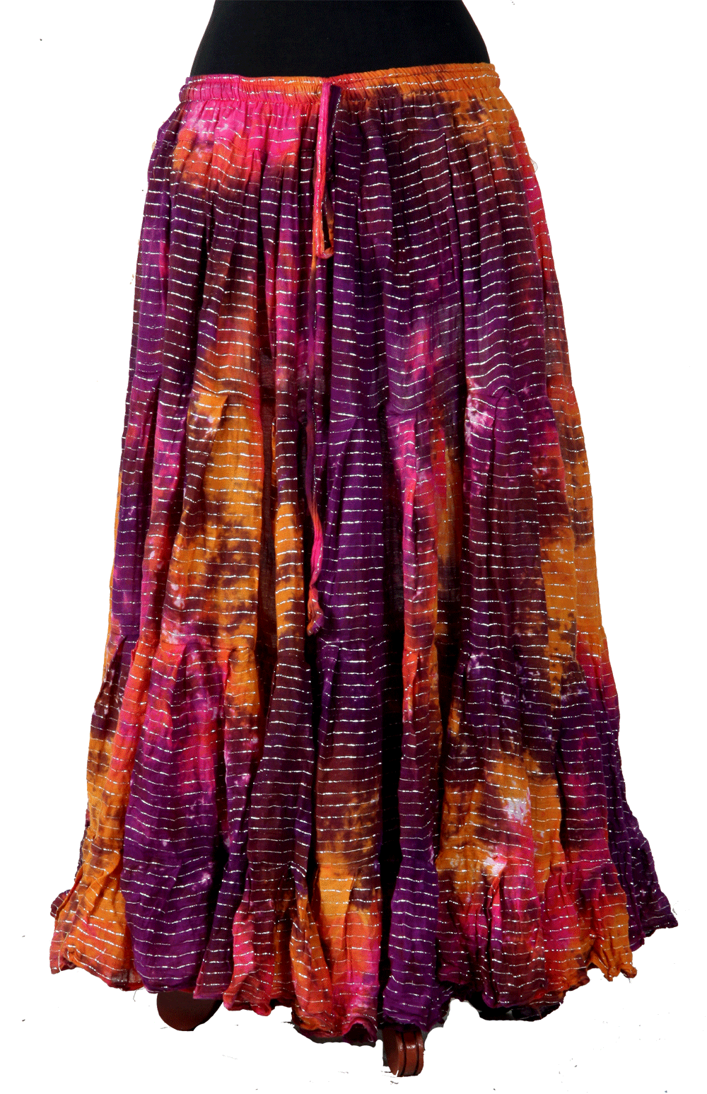 Lurex Marble Tye Dyed Batik skirt Indigo WLS