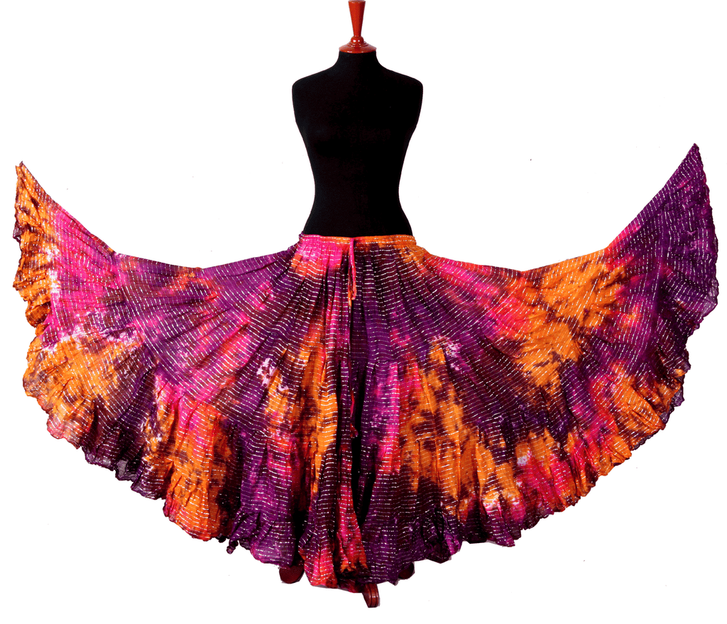 Lurex Marble Tye Dyed Batik skirt Indigo WLS