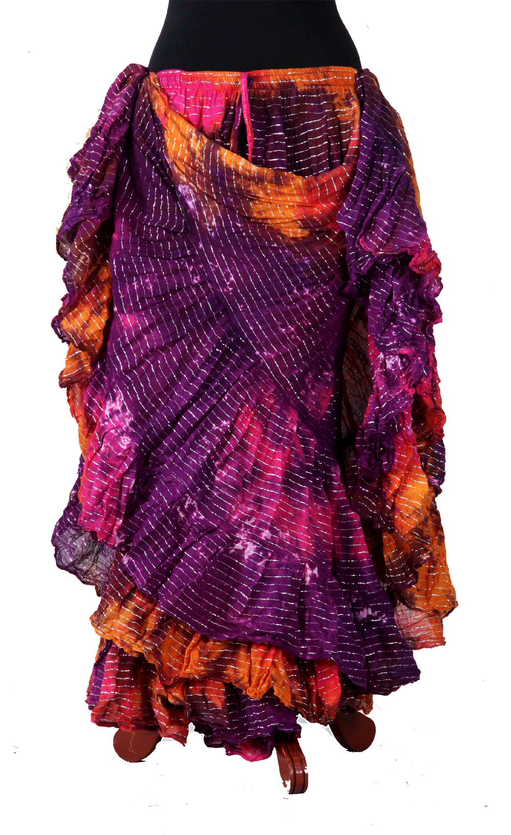 Lurex Marble Tye Dyed Batik skirt Indigo WLS