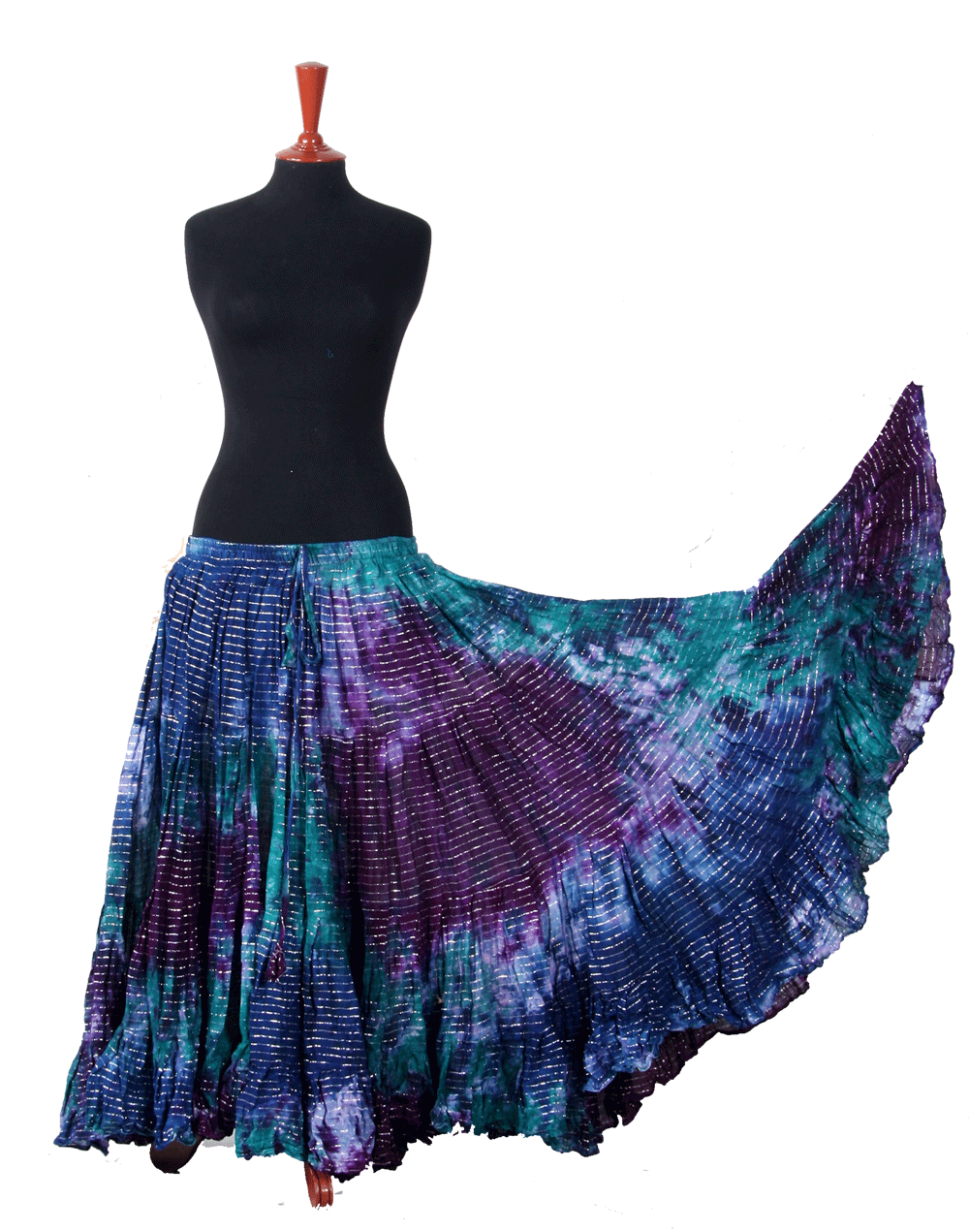 Lurex Marble Tye Dyed Batik skirt Beach WLS