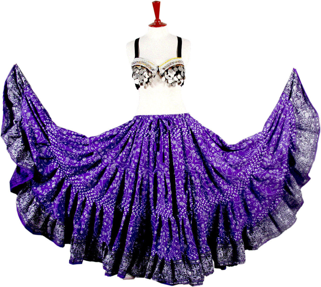 Jodha Maharani Skirt  100% Polyester Purple WLS