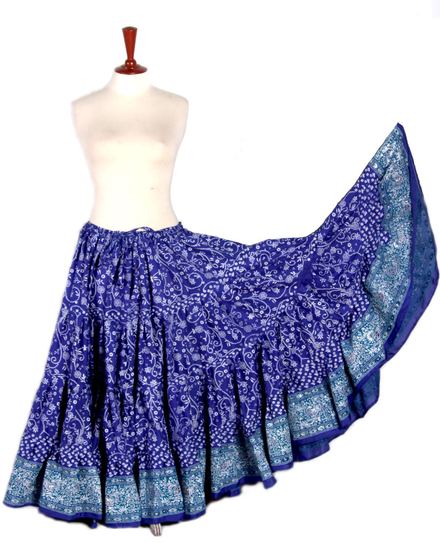 Jodha Maharani Skirt Blue/Turquoise (100% Polyester)