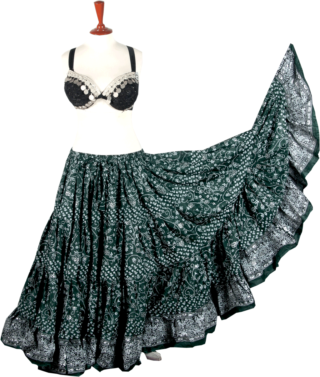 Jodha Maharani Skirt dark green WLS