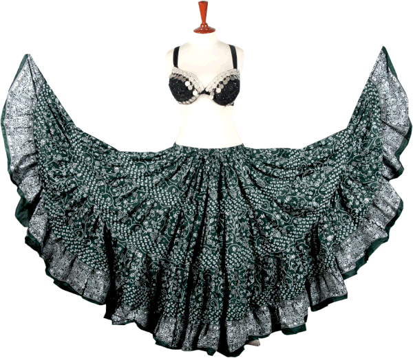 Jodha Maharani Skirt dark green