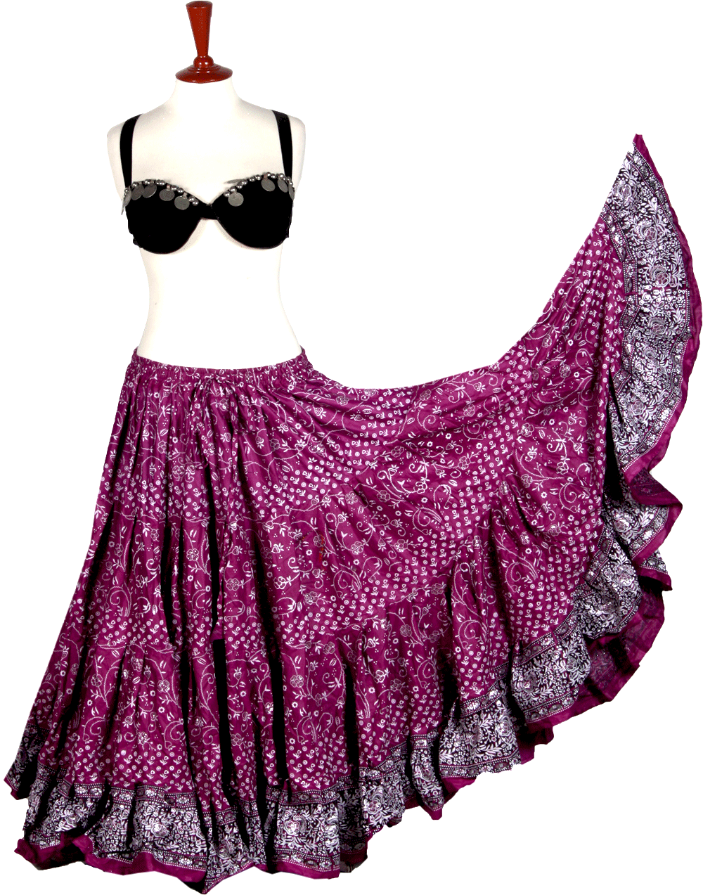 Jodha Maharani Skirt Magenta